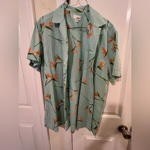 Men cotton floral button shirt